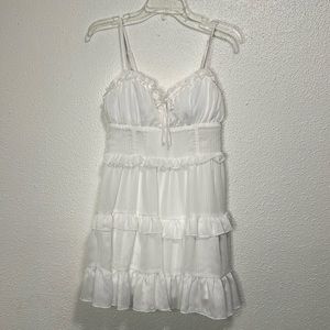 Women's Sleeveless Tiered
Chiffon Fit & Flare Skater
Dress - Wild Fable™ White M